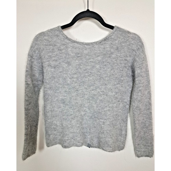 Sézane Sweater Cardigan X-Small Gray Mohair Alpaca Pearl Buttons - Picture 4 of 8